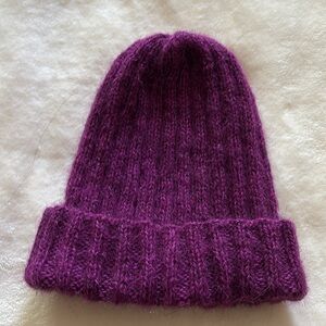 Hand made Purple Knit Beanie